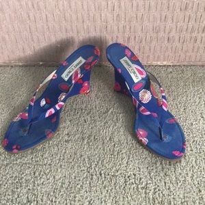 Jimmy Choo thong, wedge sandals